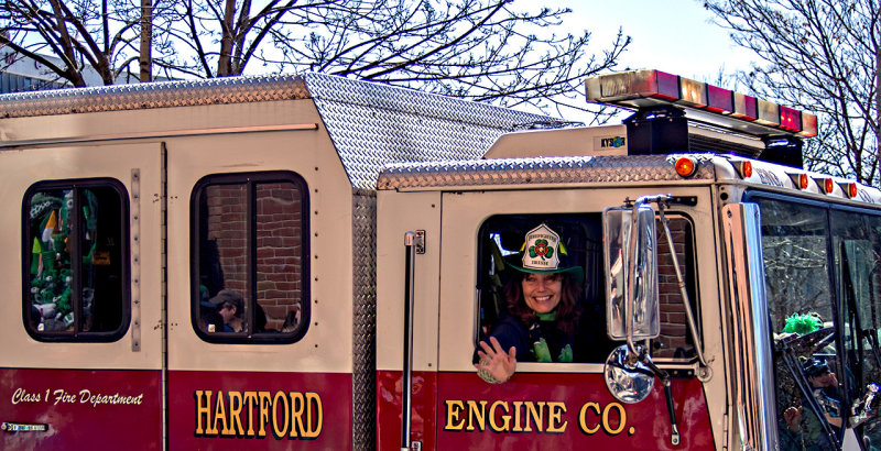 Smile you are in a parade. :)