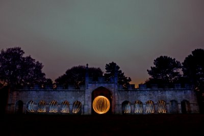 Light painting with sparklers