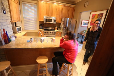 kitchen from door to foyer