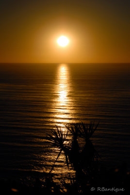 sunset at cabrillo light house view point