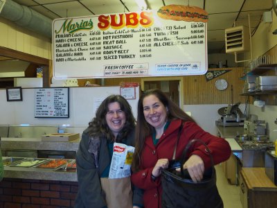 Sally and Maureen at Maria's subs