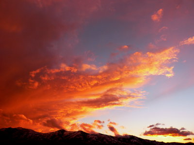 Storm moves out, clouds light up.