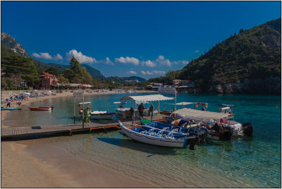 A cove and beach on the Greek island of Corfu