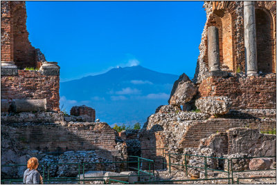 Mt. Etna As Seen From Taormina