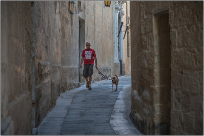 A Street in Mdina, the Old Capital of Malta