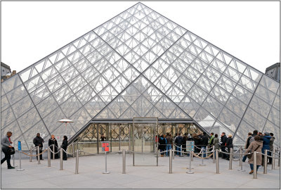 The Pyramid Entrance to The Louvre