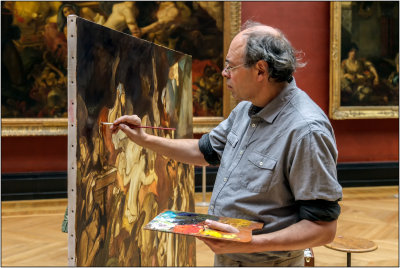 An Artist at the Muse du Louvre