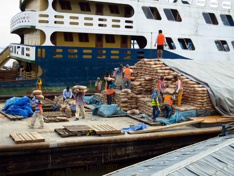 Unloading cement