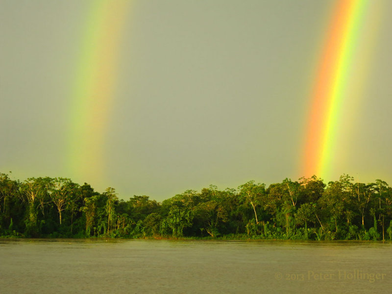 Double rainbow over the Ucayali River