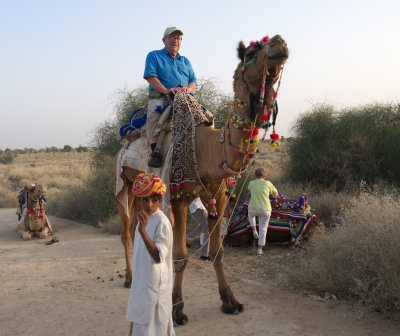 Tom on a camel