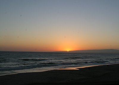 Santa Cruz from Pajaro Condo at sunset