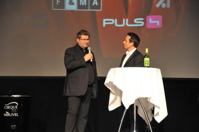Fachgruppenobmann Manfred Enzlmüller, Moderator Peter L. Eppinger