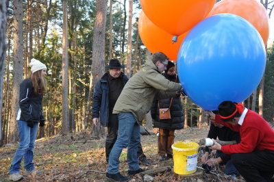 Goldbergen - Fotos vom ersten Ballonstart und air Kameraviews, 30.Dezember 2012