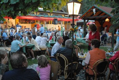 Der Gastgarten in Ofenbach