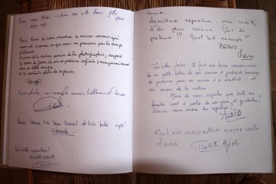 My visitor's book and some of your elogious feedback