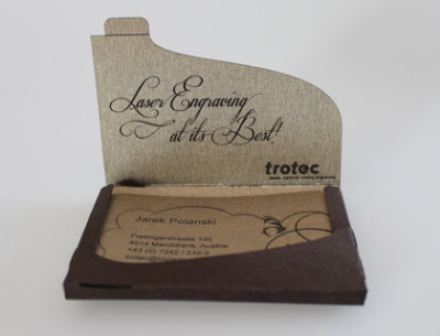 box for laser cut business cards