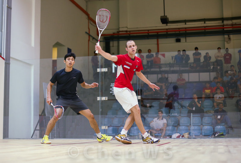 M. Asyraf Azan (Malaysia) v Nicolas Mueller (Switzerland) red/white