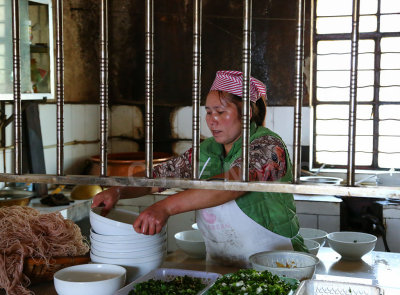 Cook at YouYiChun noodle restaurant