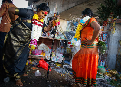 Devotees in a trance