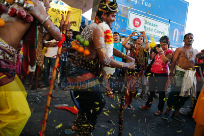 Flower petals shower along the way