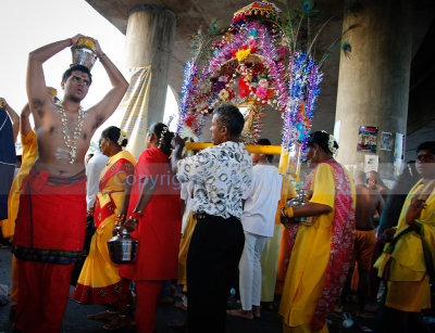 Milk pot and kavadi carriers