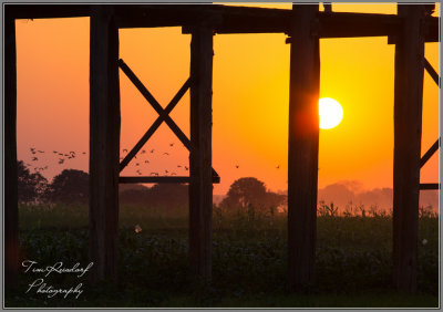 U Bein Bridge at Sunset