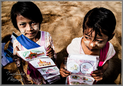 Young Girls Selling Their Art