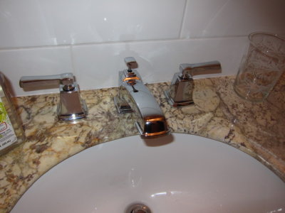 Day Six- Work by The Tile Wizard, new sink faucet