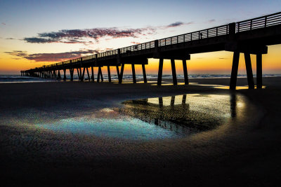 Pier with Reflection Before Sunrise #2