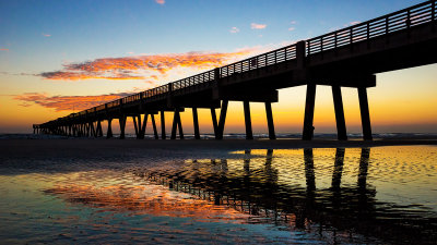 Pier with Reflection Before Sunrise #1