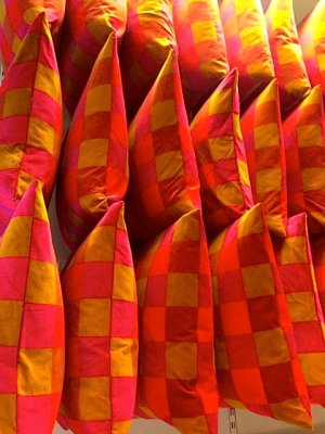 red cushions