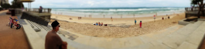 red bike on the beach
