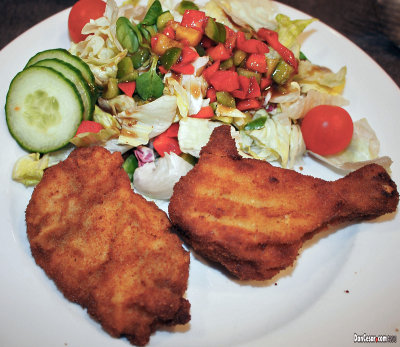 Baked Chicken with Salad