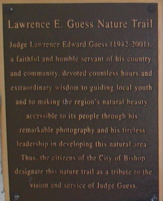 Nature Trail Plaque