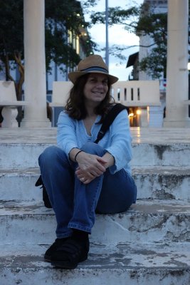Enjoying the plaza