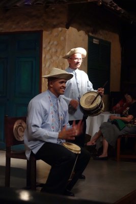 The dinner entertainment began with drums