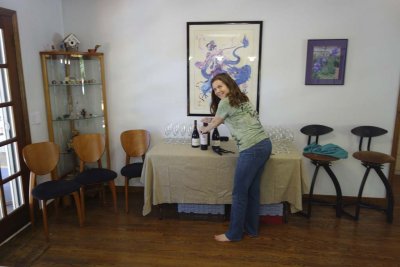 Cyn opens a few bottles to breathe
