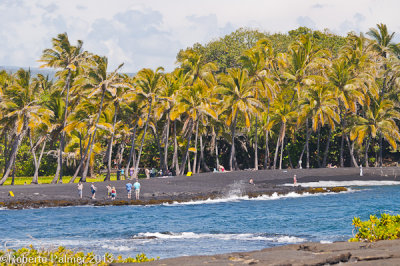 Punalu'u - Black sand beach