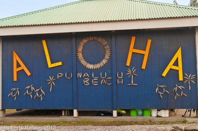 Punalu'u - Black sand beach