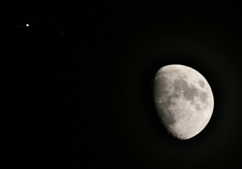 Moon and Jupiter, Jan 21, 2013