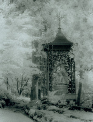 Naumkeag Pagoda in Infrared by Bea DaSilva