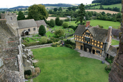 View from the tower at Stokesay Castle.