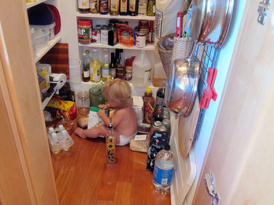 The pantry looks like more of a challenge for her.
