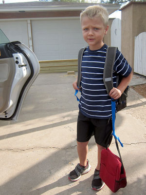 Simon's nervous about the first day of school