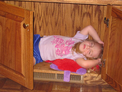 That cabinet must be comfortable