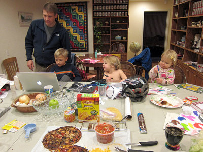 Friday night at the Lanes' house