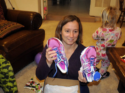 Maria's new running shoes