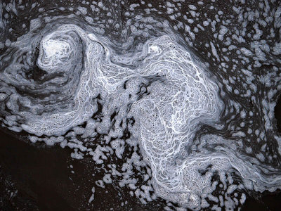 Foam on water - brent
