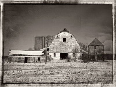 Barn in Winter Field-Shirley