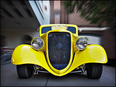 Yellow Hot Rod-C-195 Color Contrast- Shirley
